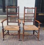 Antieke Engelse spindle-back chairs + armleuning - Set van 2, Antiek en Kunst, Ophalen