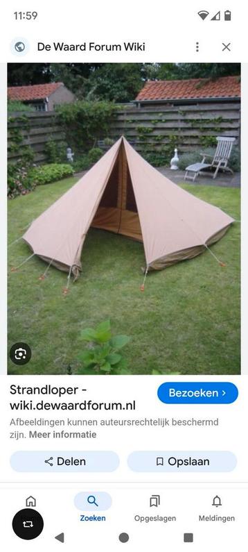 Vintage lichtgewicht tent van De Waard: Strandloper beschikbaar voor biedingen