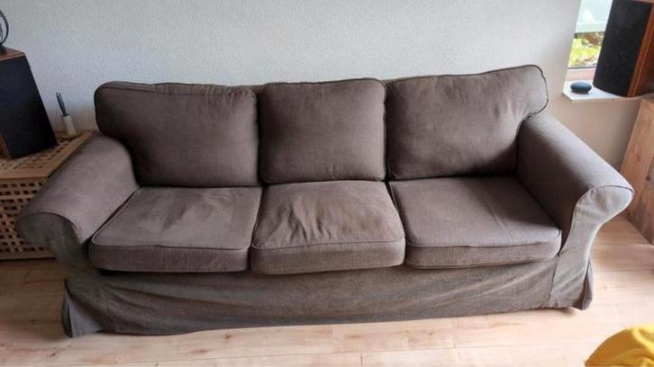 Ikea Ektorp 3-zits hoes - en kussens, Huis en Inrichting, Banken | Bankstellen, Gebruikt, Tweepersoons, 200 tot 250 cm, 75 tot 100 cm