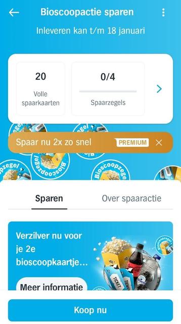 AH Bioscoopzegels 24 volle spaarkaarten. beschikbaar voor biedingen