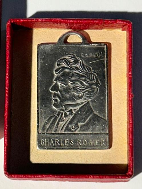 1905 Medaille Belgische Staatsman Charles Rogier 19e eeuw, Postzegels en Munten, Penningen en Medailles, Overige materialen, Buitenland