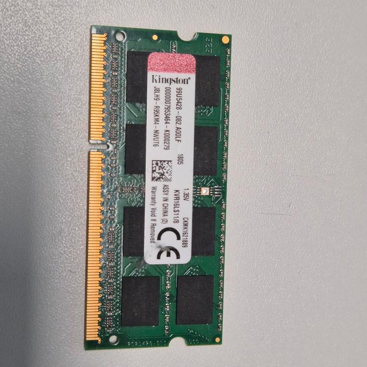 KIngston 8GB PC3L 12800s sodimm, Computers en Software, RAM geheugen, Gebruikt, Laptop, 8 GB, DDR3, Verzenden