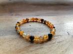 Nieuwe zelfgemaakte armband met agaat kralen geelbruin 6 mm, Overige materialen, Overige kleuren, Nieuw, Ophalen of Verzenden