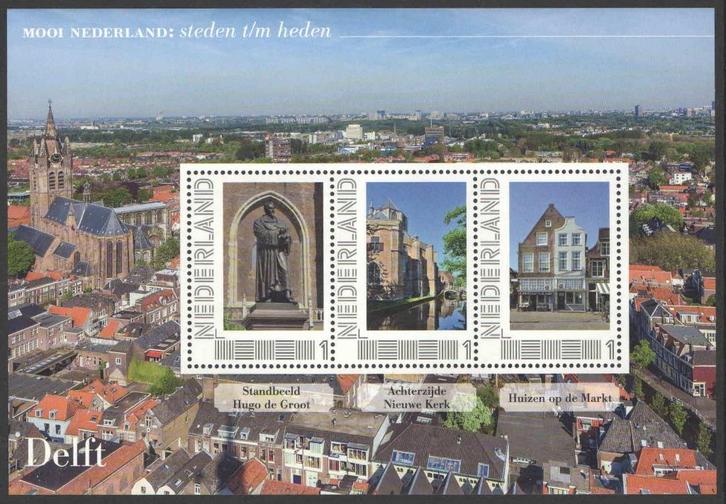 Mooi Nederland Steden t/m Heden: Delft 1, Postzegels en Munten, Postzegels | Nederland, Postfris, Na 1940, Ophalen of Verzenden