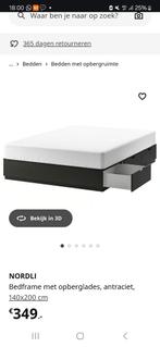 Nordli bed met opbergruimte., 90 cm, Eenpersoons, Ophalen of Verzenden, Zo goed als nieuw
