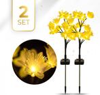 KENN tuinverlichting op zonne-energie met gele bloemen!, Ophalen of Verzenden, Nieuw, Zonne-energie, Minder dan 50 watt