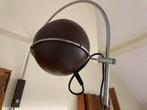 Gepo wandlamp, retro, rond gebogen, zwart snoer, Gebruikt, Rond, Ophalen of Verzenden, Bruin