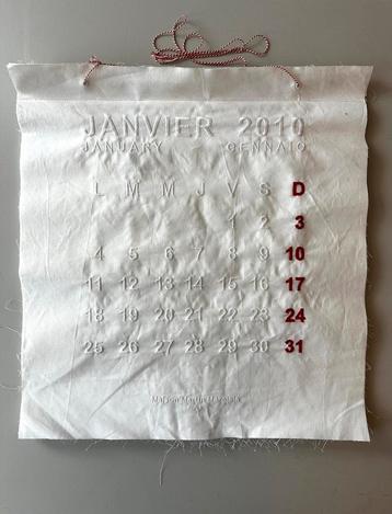Maison Martin Margiela Cotton Calendar 2010 beschikbaar voor biedingen
