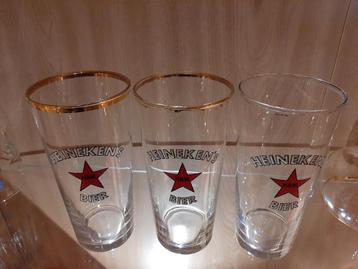 Heineken Bierglazen - Set van 3 +1 beschikbaar voor biedingen