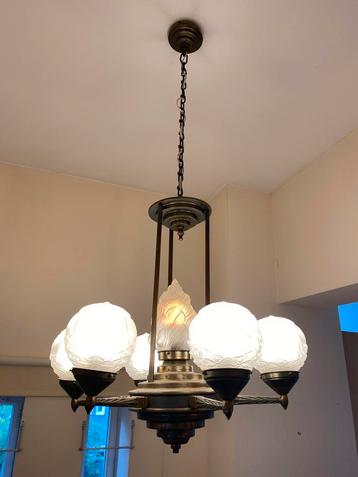 Vintage Art Deco Kroonluchter beschikbaar voor biedingen