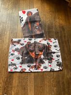 NIEUW 1-persoons dekbedovertrekset met teckel, Ophalen of Verzenden, Nieuw