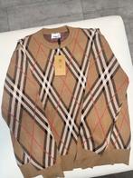 Burberry Trui Check Print Beige Maat M, Kleding | Heren, Truien en Vesten, Maat 48/50 (M), Beige, Nieuw, Ophalen of Verzenden