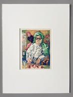 Houtgravure Kees van Dongen inclusief zuurvrij passepartout, Antiek en Kunst, Kunst | Etsen en Gravures, Ophalen of Verzenden