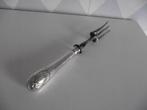 vintage verzilverd serveervork medaillon 27cm France 1930-40, Ophalen of Verzenden