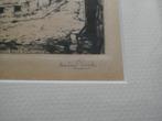 Originele ets Anton Pieck, Poortje Hildesheim 12/50 gesign., Ophalen of Verzenden