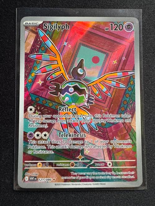 Sigilyph 121/086 - White Flare, Hobby en Vrije tijd, Verzamelkaartspellen | Pokémon, Nieuw, Losse kaart, Ophalen of Verzenden