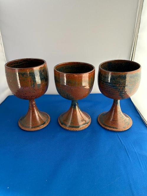 aardewerk likeurglazen uniek vintage jaren 70, Antiek en Kunst, Antiek | Glas en Kristal, Ophalen