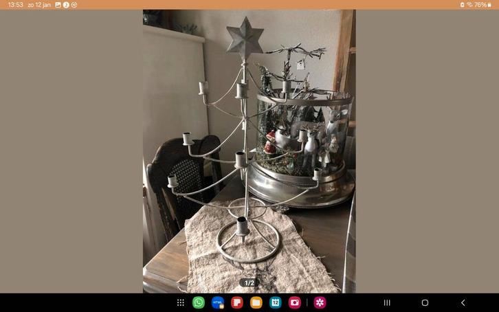 Metalen kerstboom kandelaar, Diversen, Kerst, Ophalen