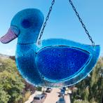 Raamhanger glas Eend blauw, Antiek en Kunst, Antiek | Glas en Kristal, Ophalen of Verzenden