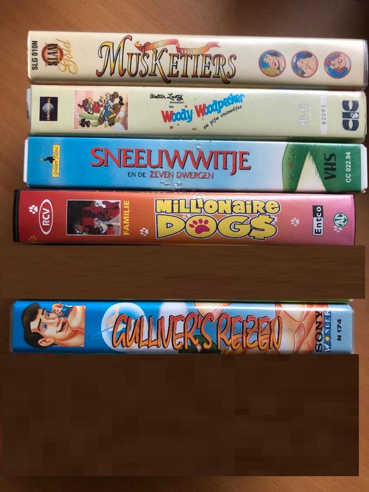 Jeugd video's € 2,50 per stuk., Cd's en Dvd's, VHS | Kinderen en Jeugd, Gebruikt, Kinderprogramma's en -films, Tekenfilm, Alle leeftijden