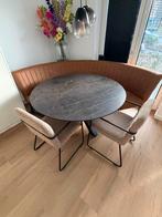 Luxe ronde Diner Hoek met Dekton Tafelblad, Huis en Inrichting, Ophalen, 150 tot 200 cm, Rond, Zo goed als nieuw