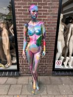 Beschilderde etalagepop paspop etalgefiguur kunst decoratie, Ophalen of Verzenden