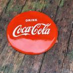 Origineel Hollandse emaille Coca Cola button, Emrec Eemnes., Reclamebord, Gebruikt, ., Ophalen of Verzenden