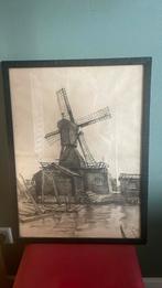 Oude tekening van houtzaagmolen DeHeld, Antiek en Kunst, Kunst | Tekeningen en Foto's, Ophalen
