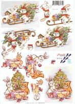 k27a knipvel kerst kerstboom slee dieren, Ophalen of Verzenden, Nieuw, Kerst, Knipvel