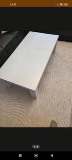 Salontafel hoogglans wit, 50 tot 100 cm, Minder dan 50 cm, Glas, 100 tot 150 cm