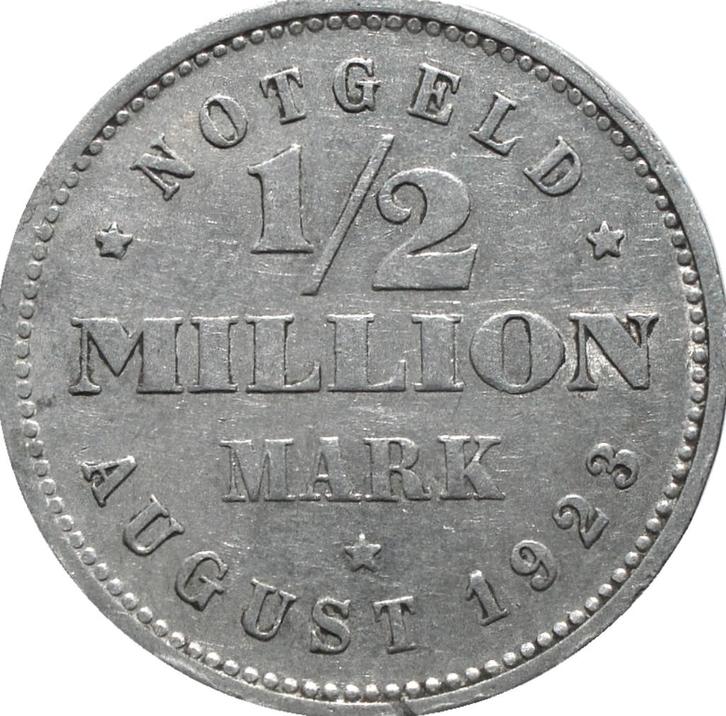 Duitsland - Hamburg 500.000 mark 1923, Postzegels en Munten, Munten | Europa | Niet-Euromunten, Losse munt, Duitsland, Ophalen of Verzenden