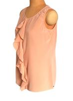Claudia Sträter 100% zijde topje, top, zalm, Mt. 36 / S, Overige kleuren, Verzenden, Zo goed als nieuw, Claudia Sträter
