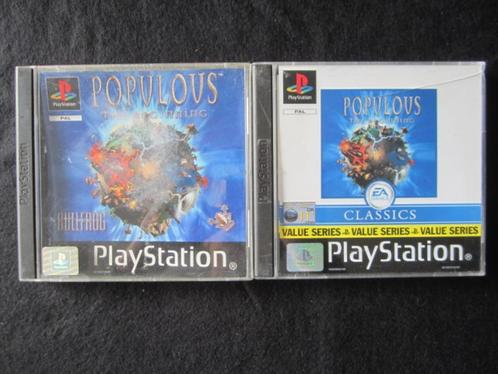 Populous PS1 Playstation 1, Spelcomputers en Games, Games | Sony PlayStation 1, Gebruikt, Strategie en Constructie, 1 speler, Ophalen of Verzenden