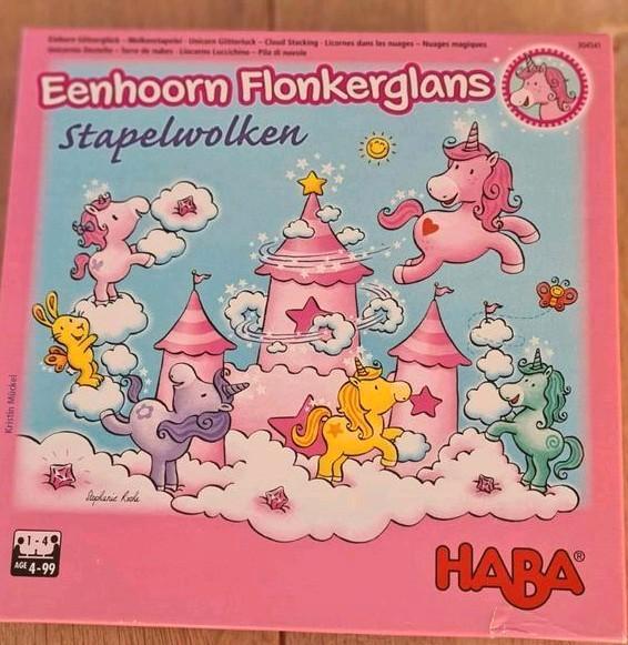 Eenhoorn Stapelwolken Spel - HABA, Kinderen en Baby's, Speelgoed | Educatief en Creatief, Zo goed als nieuw, Ophalen