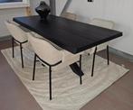 Boomstam tafel massief eiken met spinpoot Zwart.
2 maten!, Ophalen, 100 tot 150 cm, Vijf personen of meer, Nvt