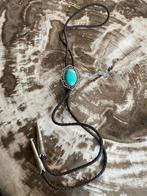 Bolo tie turquoise steen, Blauw, Nieuw, Ophalen of Verzenden, Steen of Mineraal