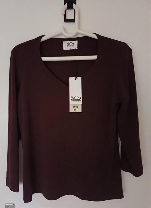 Woman&co shirt maat l nieuw aubergine, Kleding | Dames, T-shirts, Nieuw, Paars, Korte mouw, Ophalen of Verzenden