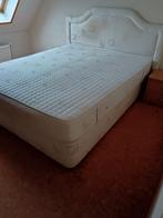 Boxspring compleet. 160x200, Ophalen, Gebruikt, Beige, Tweepersoons
