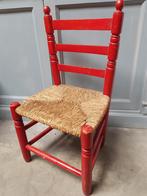 Vintage kinderstoeltje met biezen zitting, Ophalen, Gebruikt, Stoel(en)