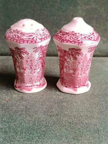 Mason's ironstone servies peper en zout stel VISTA ROOD beschikbaar voor biedingen