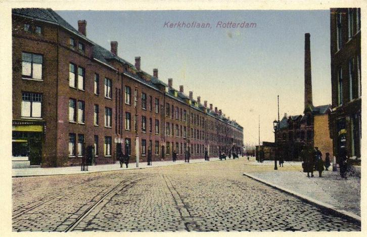 Kerkhoflaan, Rotterdam - volk - ongelopen, Verzamelen, Ansichtkaarten | Nederland, Ongelopen, Zuid-Holland, Voor 1920, Ophalen of Verzenden