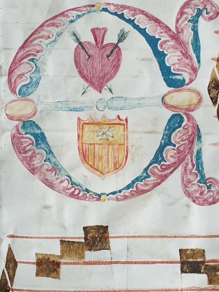 MIDDELEEUWS DUBBELZIJDIG BESCHREVEN PERKAMENT, Antiek en Kunst, Antiek | Religie, Ophalen of Verzenden