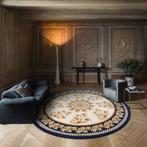 Blauw Wit Klassiek Rond Vloerkleed / Barok Kleed Tapijt, Huis en Inrichting, Stoffering | Tapijten en Kleden, Verzenden, Nieuw