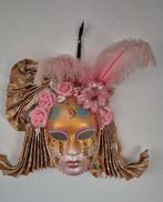 Venetiaans Masker met Roze Veren, Antiek en Kunst, Ophalen of Verzenden