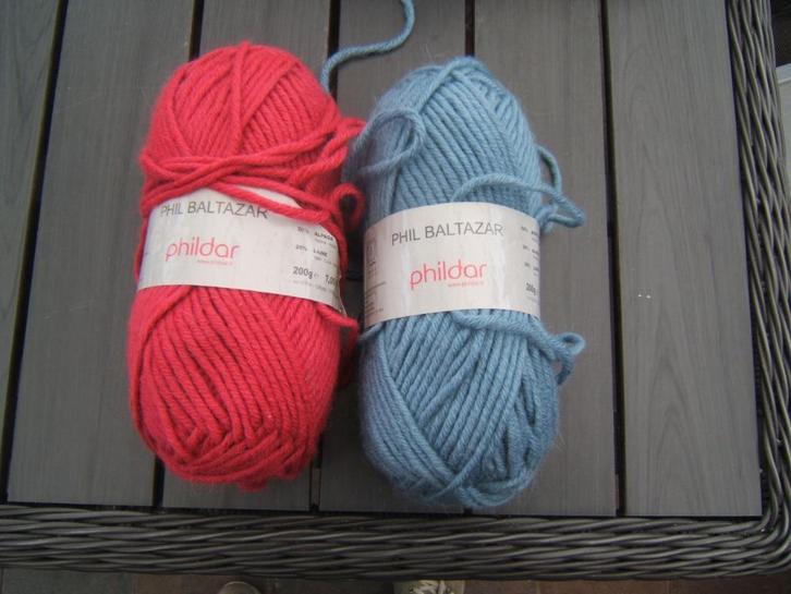 2 bollen breigaren van Phildar Phil Baltasar in 2 kleuren, Hobby en Vrije tijd, Breien en Haken, Nieuw, Breien of Haken, Wol of Garen