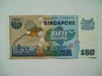 1310. Singapore, 50 dollars 1976 White-rumped Shama., Postzegels en Munten, Bankbiljetten | Azië, Los biljet, Zuidoost-Azië, Verzenden