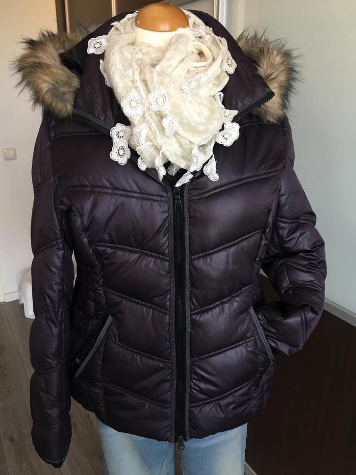 Super leuk jack manguun mt 40 nieuw (zonder sjahwl), Kleding | Dames, Jassen | Winter, Zo goed als nieuw, Maat 38/40 (M), Paars