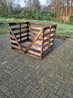 Houten krat op pallet, Doe-het-zelf en Verbouw, Kratten en Dozen, Ophalen, Gebruikt, 100 cm of meer, 60 cm of meer