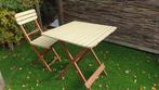 Houten klaptafel met klapstoel, Tuin en Terras, Ophalen, Gebruikt, Rechthoekig, Hout