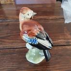 Vintage keramisch beeldje van Vlaamse Gaai (15cm), Verzamelen, Dierenverzamelingen, Ophalen of Verzenden, Zo goed als nieuw, Vogel